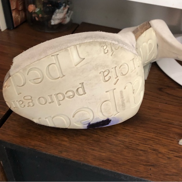 Pedro Garcia Off-white Natural Suede Beige Sandals sz 40 8.5-9 - Picture 7 of 8